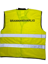 Refleksvest, gul – Brannansvarlig – 203 20471/2 RP – Onesize